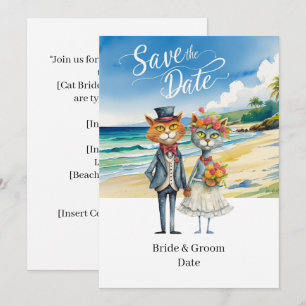 Convite Pensamento de Casamento de Praia de Cat Wedding