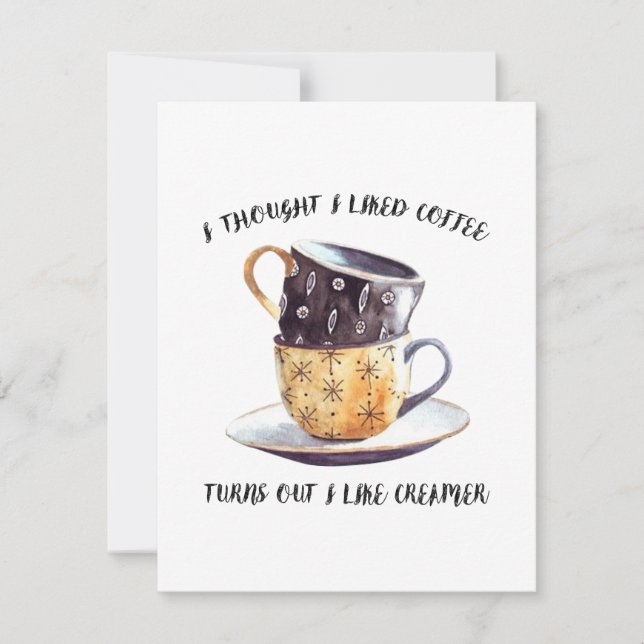 Convite Pensei Que Gostava De Café (Frente)