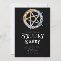 Pentagram Pagan Moderno Halloween Minimalista