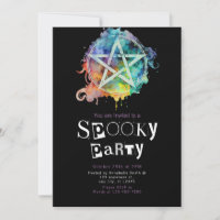 Pentagram Pagan Moderno Halloween Minimalista