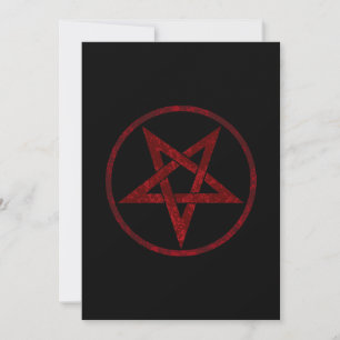 Convite Pentagrama do diabo vermelho