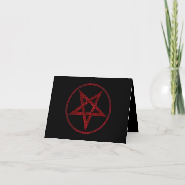 Convite Pentagrama do diabo vermelho (Frente)