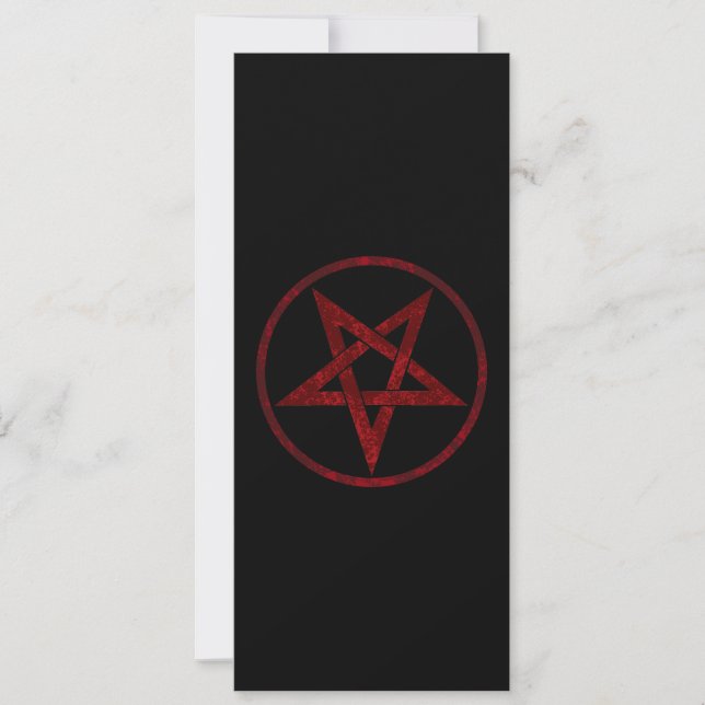 Convite Pentagrama do diabo vermelho (Frente)
