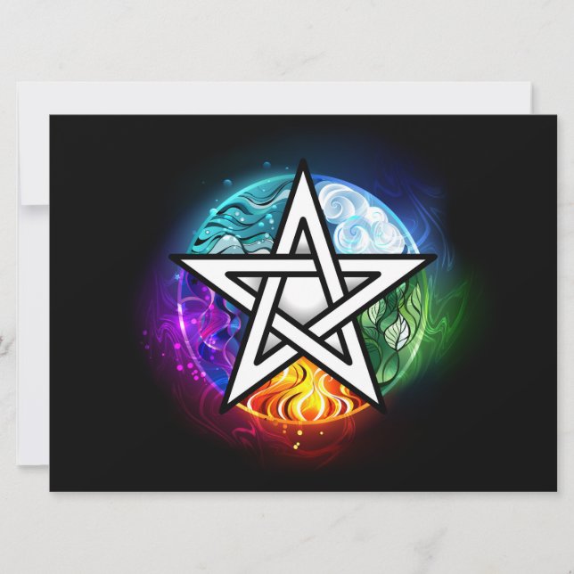 Convite pentagrama wiccano (Frente)