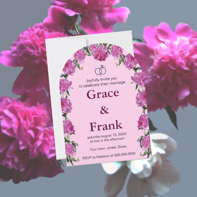 Convite Peônia. Convite (Criador carregado)