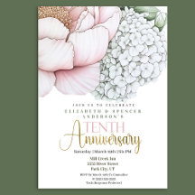 Peônia Rosa Corada 10º Aniversário de Casamento