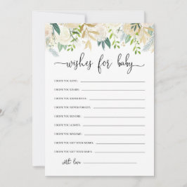 Convite Peônias Douradas Glitter Baby Deseja Chá de fralda