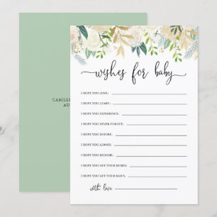 Convite Peônias Douradas O Bebê Glitter Deseja Chá de f