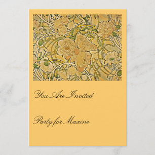 Convite Peonies de Mucha