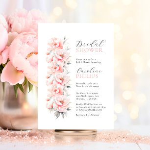 Convite Peônimos Florais Exclusivos CHÁ DE PANELA Rosa Esb