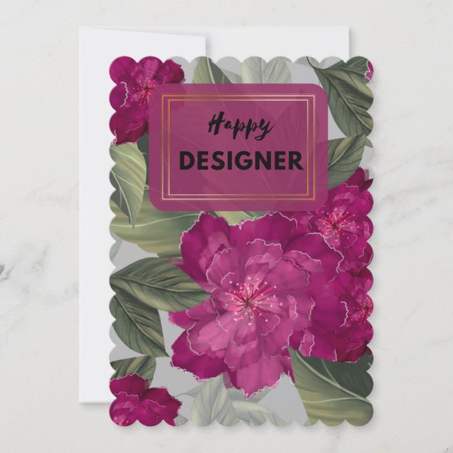 Convite Peonis, Designer Feliz (Frente)