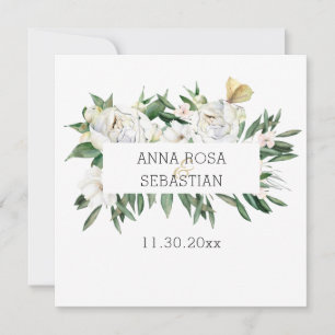 Convite *~* PEONY AR15 QR PHOTO RSVP Casamento Floral Invi