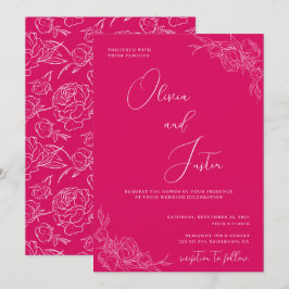 Convite Peony Elegance Wedding