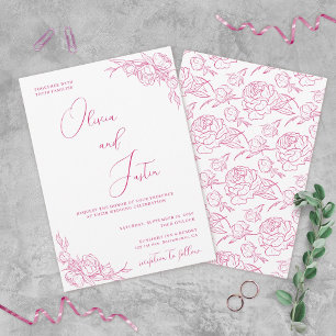 Convite Peony Elegance Wedding