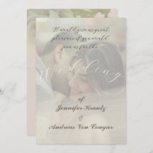 Peony Floral Wedding & Photo Invite