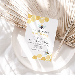 Convite Pequena abelha Chá de fraldas de abelha