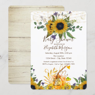 Convite Pequena Abóbora, Chá de fraldas De Girassóis De