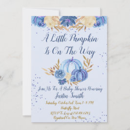 Convite Pequena Abóbora Está No Caminho Do Chá de fraldas 