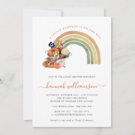 Convite Pequena Abóbora no Caminho | Arco-íris de outono