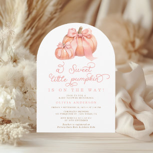 Convite Pequena Abóbora No Caminho Chá de fraldas