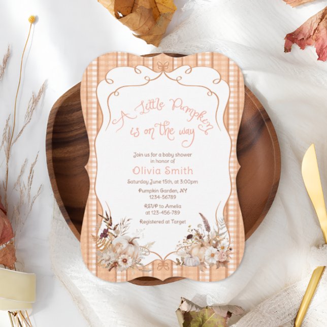 Convite Pequena Abóbora No Caminho Do Chá de fraldas (Criador carregado)