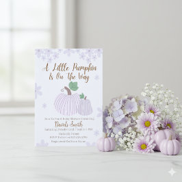 Convite Pequena Abóbora No Caminho Do Chá de fraldas