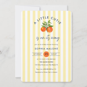 Convite Pequena beleza a caminho do Chá de fraldas Citrus