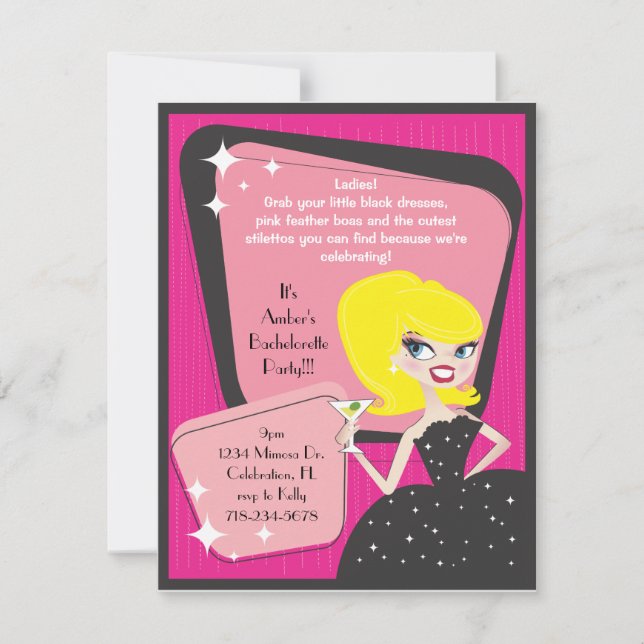 Convite Pequena bomba Preta (Frente)