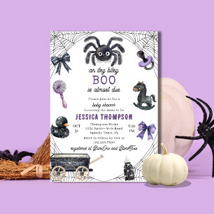 Convite Pequena Boo Itsy Bitsy Aranha Churrasco de Bebê de