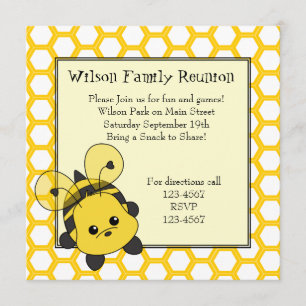 Convite Pequena Bumble Bee Cutie