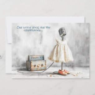 Convite Pequena Cantora – Menina de 1º Aniversário