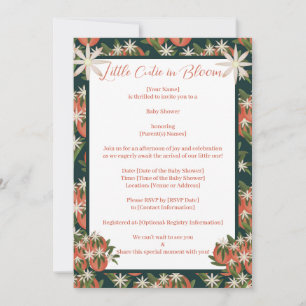 Convite Pequena Clementina Cutia  Chá de fraldas de Tema C