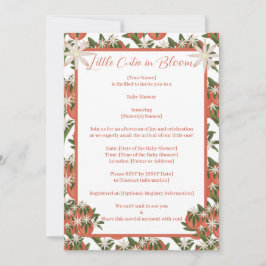 Convite Pequena Cutie Clementine |Chá de fraldas do tema C