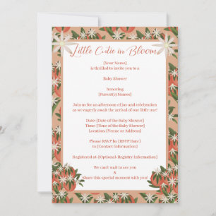 Convite Pequena Cutie Clementine  Chá de fraldas do tema C