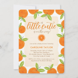 Convite Pequena Cutie sobre o Chá de fraldas das Laranjas