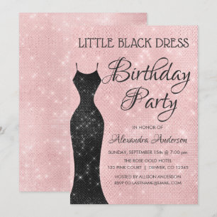 Convite Pequena Festa de aniversário Rosa