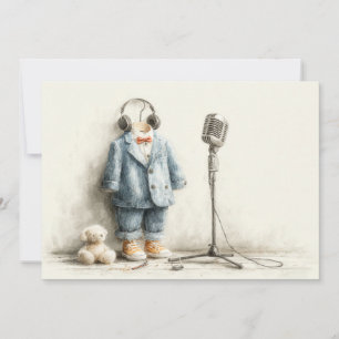 Convite Pequena Festa de primeiro aniversario de Cantor