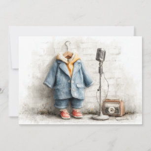 Convite Pequena Festa de primeiro aniversario de Cantor