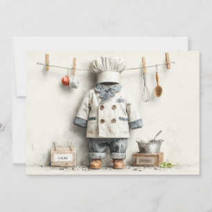 Convite Pequena Festa de primeiro aniversario de Chef