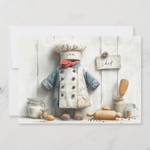 Convite Pequena Festa de primeiro aniversario de Chef