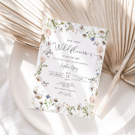 Convite Pequena flor silvestre está a caminho do chá de fr