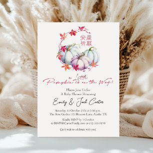 Convite Pequena Garota de Abóbora Chá Cai Fora Folha