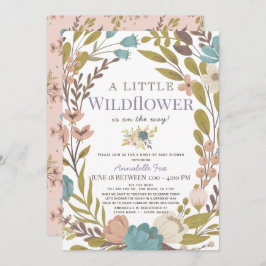 Convite Pequena garota de flor selvagem dirigindo por Chá 