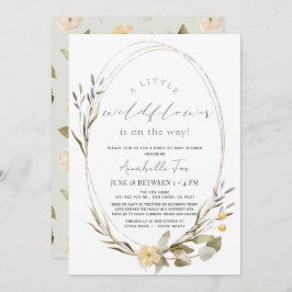 Convite Pequena Garota Oval de Flor Selvagem, Dirija por C