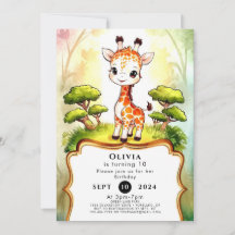 Pequena Girafa Whimsso Aniversário