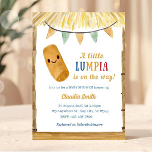 Convite Pequena Lumpia a Caminho Chuveiro de Bebê Filipino