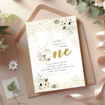 Pequena Menina de Abóbora Primeiro Aniversário