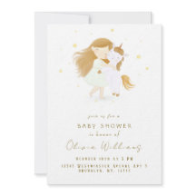 Pequena Personalizada Chá de fraldas de Unicórnio