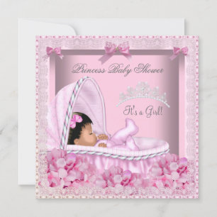 Convite Pequena Princesa Baby Shower Menina Renda AM