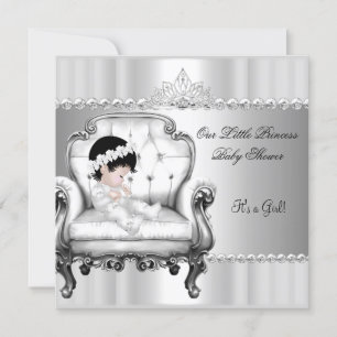 Convite Pequena Princesa Churrasco de Bebê Menina Bebê na